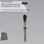 Lightweight Cane With Seats Height Adjustables 3 Legged Lightweight Folding Cane Versatile Stable Walking Stick For Elderly - Image 8