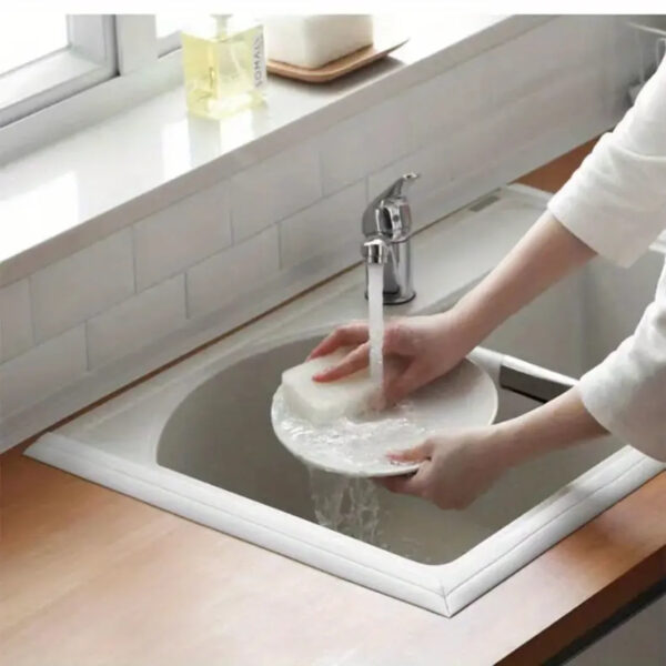 1 Roll of Waterproof White PVC Self-Adhesive Tape - Perfect for Bathroom, Sink & Kitchen - Super Strong Stickiness! - Image 10