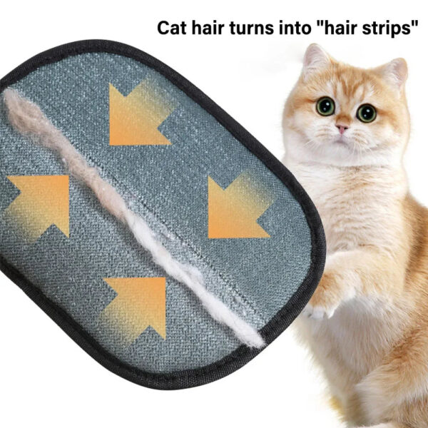 Pet Hair Removal Tool Reusable Static Removal Gloves, Double-Sided Grooming Gloves for Pets, Removes Pet Fur Hair for Carpets - Image 3