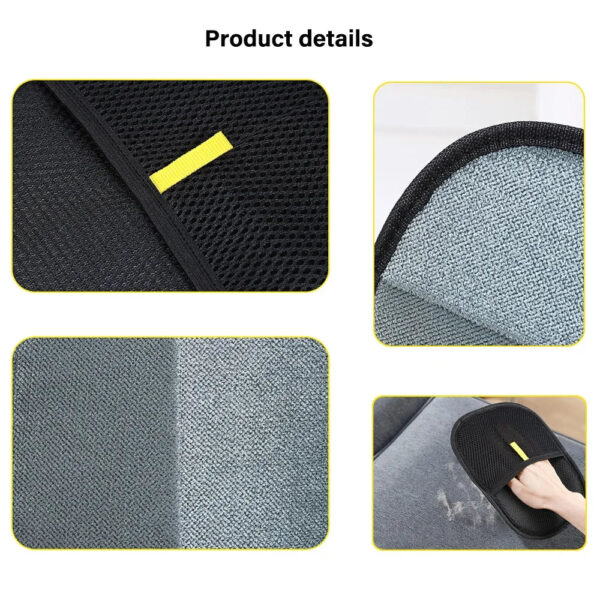 Pet Hair Removal Tool Reusable Static Removal Gloves, Double-Sided Grooming Gloves for Pets, Removes Pet Fur Hair for Carpets - Image 5