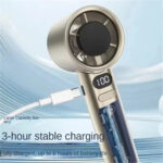 Portable Hand Fan 120 Wind Speeds Mini Bladeless Handheld Fan USB Rechargeable Personal Highspeed Fans Electric Eyelash Fan - Image 2