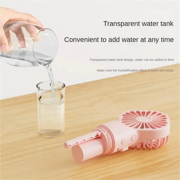 1pc Portable Handheld Spray Fan Water Spray Mist Fan Student Dormitory Mini Fan Summer Supplies Cooling Tools Outdoor Small Fan - Image 11