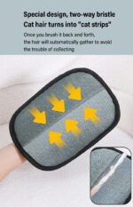Pet Hair Removal Tool Reusable Static Removal Gloves, Double-Sided Grooming Gloves for Pets, Removes Pet Fur Hair for Carpets - Image 8