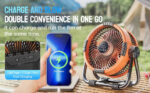 Multifunctional Outdoor Camping Fan Light Rechargeable Ceiling Fan with 3-speed Night Light and Power Bank Portable Fan - Image 8