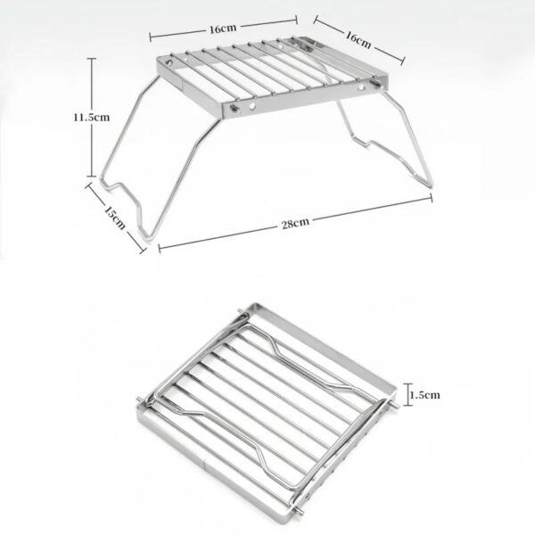 Portable Foldable Stainless Steel Camping Grill - Image 7