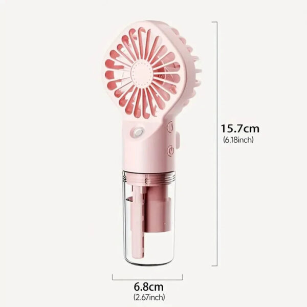 1pc Portable Handheld Spray Fan Water Spray Mist Fan Student Dormitory Mini Fan Summer Supplies Cooling Tools Outdoor Small Fan - Image 4