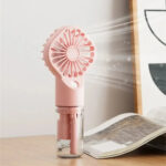 1pc Portable Handheld Spray Fan Water Spray Mist Fan Student Dormitory Mini Fan Summer Supplies Cooling Tools Outdoor Small Fan - Image 9
