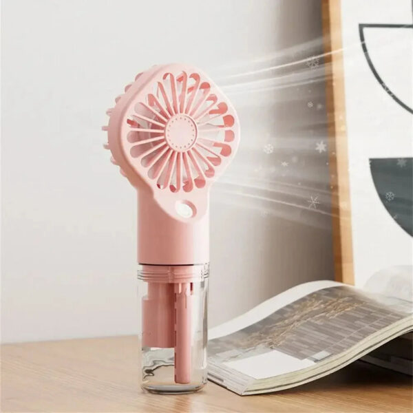 1pc Portable Handheld Spray Fan Water Spray Mist Fan Student Dormitory Mini Fan Summer Supplies Cooling Tools Outdoor Small Fan - Image 9