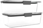 Rubbermaid Brilliance Food Storage Container, Large, 9.6 Cup, Clear 2024351 (Pack of 2) - Image 81