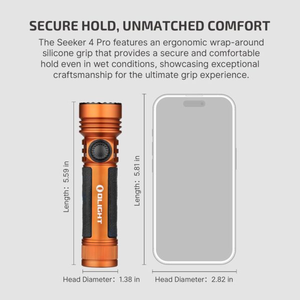 OLIGHT Seeker 4 Pro Rechargeable Flashlights, High Powerful Bright Light 4600 Lumens with USB C, Waterproof IPX8 for Emergencies, Camping, Searching (Cyber Violet Cool White) - Image 38