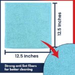 USANOOKS Microfiber Cleaning Cloth Grey - 12 Pcs (12.5"x12.5") - High Performance - 1200 Washes, Ultra Absorbent Microfiber Towel Weave Grime & Liquid for Streak-Free Mirror Shine - Car Washing Cloth - Image 17