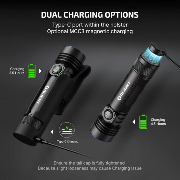 OLIGHT Seeker 4 Pro Rechargeable Flashlights, High Powerful Bright Light 4600 Lumens with USB C, Waterproof IPX8 for Emergencies, Camping, Searching (Cyber Violet Cool White) - Image 23