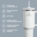 STANLEY Quencher H2.0 Tumbler with Handle and Straw 40 oz | Flowstate 3-Position Lid | Cup Holder Compatible for Travel | Insulated Stainless Steel Cup | BPA-Free | Cornflower Gloss - Image 5