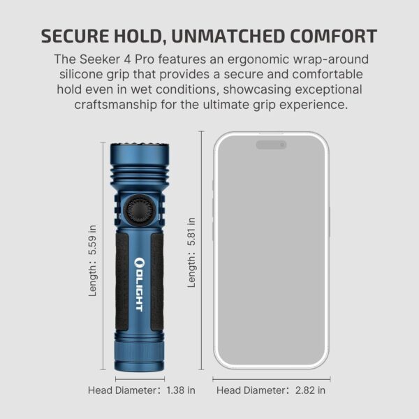 OLIGHT Seeker 4 Pro Rechargeable Flashlights, High Powerful Bright Light 4600 Lumens with USB C, Waterproof IPX8 for Emergencies, Camping, Searching (Cyber Violet Cool White) - Image 31