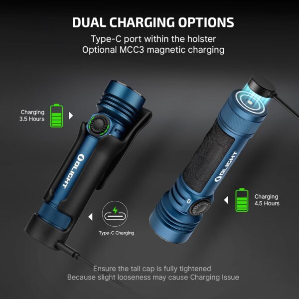 OLIGHT Seeker 4 Pro Rechargeable Flashlights, High Powerful Bright Light 4600 Lumens with USB C, Waterproof IPX8 for Emergencies, Camping, Searching (Cyber Violet Cool White) - Image 30