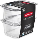Rubbermaid Brilliance Food Storage Container, Large, 9.6 Cup, Clear 2024351 (Pack of 2) - Image 40