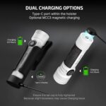 OLIGHT Seeker 4 Pro Rechargeable Flashlights, High Powerful Bright Light 4600 Lumens with USB C, Waterproof IPX8 for Emergencies, Camping, Searching (Cyber Violet Cool White) - Image 13