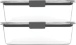 Rubbermaid Brilliance Food Storage Container, Large, 9.6 Cup, Clear 2024351 (Pack of 2) - Image 80