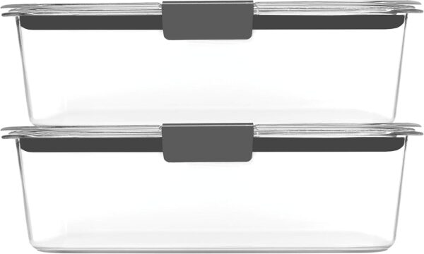 Rubbermaid Brilliance Food Storage Container, Large, 9.6 Cup, Clear 2024351 (Pack of 2) - Image 80
