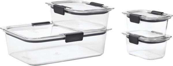 Rubbermaid Brilliance Food Storage Container, Large, 9.6 Cup, Clear 2024351 (Pack of 2) - Image 3