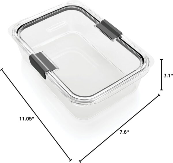Rubbermaid Brilliance Food Storage Container, Large, 9.6 Cup, Clear 2024351 (Pack of 2) - Image 53