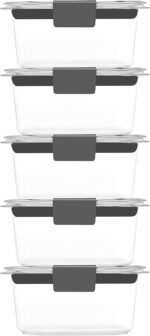 Rubbermaid Brilliance Food Storage Container, Large, 9.6 Cup, Clear 2024351 (Pack of 2) - Image 46