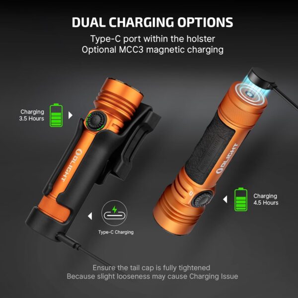 OLIGHT Seeker 4 Pro Rechargeable Flashlights, High Powerful Bright Light 4600 Lumens with USB C, Waterproof IPX8 for Emergencies, Camping, Searching (Cyber Violet Cool White) - Image 37