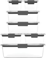 Rubbermaid Brilliance Food Storage Container, Large, 9.6 Cup, Clear 2024351 (Pack of 2) - Image 62