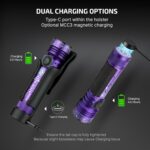 OLIGHT Seeker 4 Pro Rechargeable Flashlights, High Powerful Bright Light 4600 Lumens with USB C, Waterproof IPX8 for Emergencies, Camping, Searching (Cyber Violet Cool White) - Image 45