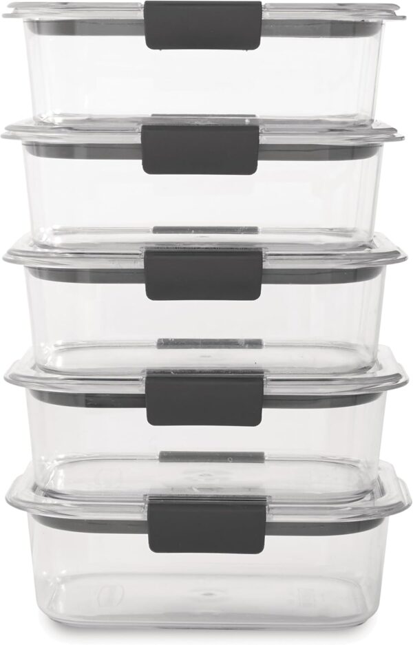 Rubbermaid Brilliance Food Storage Container, Large, 9.6 Cup, Clear 2024351 (Pack of 2) - Image 71
