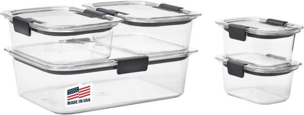 Rubbermaid Brilliance Food Storage Container, Large, 9.6 Cup, Clear 2024351 (Pack of 2) - Image 29