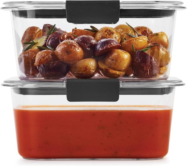 Rubbermaid Brilliance Food Storage Container, Large, 9.6 Cup, Clear 2024351 (Pack of 2) - Image 38