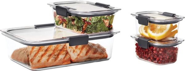 Rubbermaid Brilliance Food Storage Container, Large, 9.6 Cup, Clear 2024351 (Pack of 2) - Image 2