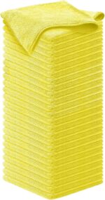 USANOOKS Microfiber Cleaning Cloth Grey - 12 Pcs (12.5"x12.5") - High Performance - 1200 Washes, Ultra Absorbent Microfiber Towel Weave Grime & Liquid for Streak-Free Mirror Shine - Car Washing Cloth - Image 80