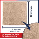 USANOOKS Microfiber Cleaning Cloth Grey - 12 Pcs (12.5"x12.5") - High Performance - 1200 Washes, Ultra Absorbent Microfiber Towel Weave Grime & Liquid for Streak-Free Mirror Shine - Car Washing Cloth - Image 63