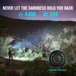 OLIGHT Seeker 4 Pro Rechargeable Flashlights, High Powerful Bright Light 4600 Lumens with USB C, Waterproof IPX8 for Emergencies, Camping, Searching (Cyber Violet Cool White) - Image 2