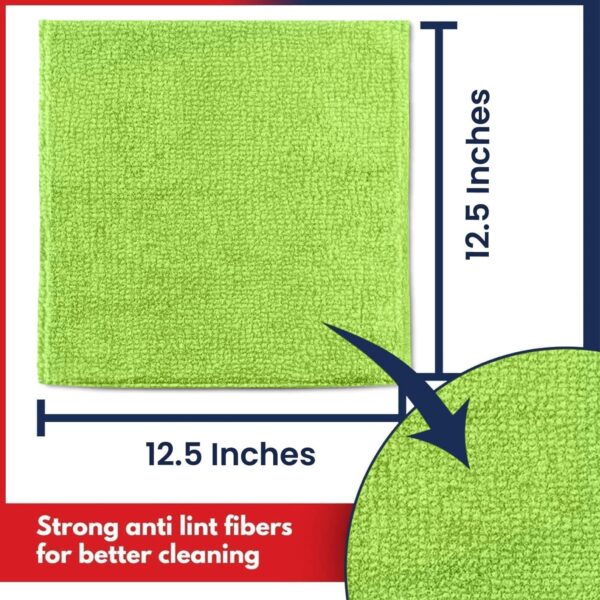 USANOOKS Microfiber Cleaning Cloth Grey - 12 Pcs (12.5"x12.5") - High Performance - 1200 Washes, Ultra Absorbent Microfiber Towel Weave Grime & Liquid for Streak-Free Mirror Shine - Car Washing Cloth - Image 10