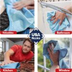 USANOOKS Microfiber Cleaning Cloth Grey - 12 Pcs (12.5"x12.5") - High Performance - 1200 Washes, Ultra Absorbent Microfiber Towel Weave Grime & Liquid for Streak-Free Mirror Shine - Car Washing Cloth - Image 20