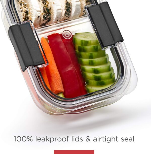 Rubbermaid Brilliance Food Storage Container, Large, 9.6 Cup, Clear 2024351 (Pack of 2) - Image 24