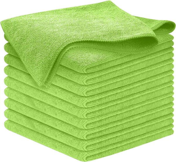 USANOOKS Microfiber Cleaning Cloth Grey - 12 Pcs (12.5"x12.5") - High Performance - 1200 Washes, Ultra Absorbent Microfiber Towel Weave Grime & Liquid for Streak-Free Mirror Shine - Car Washing Cloth - Image 9
