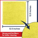 USANOOKS Microfiber Cleaning Cloth Grey - 12 Pcs (12.5"x12.5") - High Performance - 1200 Washes, Ultra Absorbent Microfiber Towel Weave Grime & Liquid for Streak-Free Mirror Shine - Car Washing Cloth - Image 86