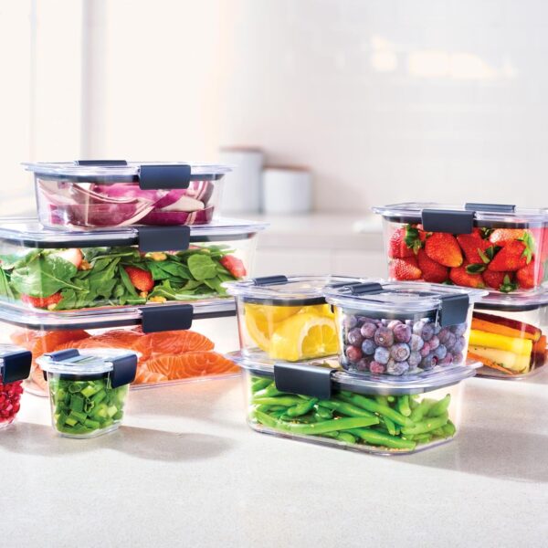 Rubbermaid Brilliance Food Storage Container, Large, 9.6 Cup, Clear 2024351 (Pack of 2) - Image 68