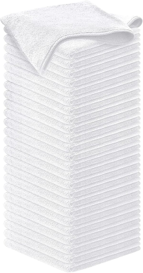 USANOOKS Microfiber Cleaning Cloth Grey - 12 Pcs (12.5"x12.5") - High Performance - 1200 Washes, Ultra Absorbent Microfiber Towel Weave Grime & Liquid for Streak-Free Mirror Shine - Car Washing Cloth - Image 36