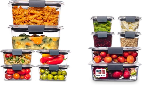 Rubbermaid Brilliance Food Storage Container, Large, 9.6 Cup, Clear 2024351 (Pack of 2) - Image 77