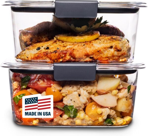 Rubbermaid Brilliance Food Storage Container, Large, 9.6 Cup, Clear 2024351 (Pack of 2) - Image 36