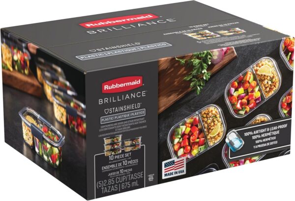 Rubbermaid Brilliance Food Storage Container, Large, 9.6 Cup, Clear 2024351 (Pack of 2) - Image 20