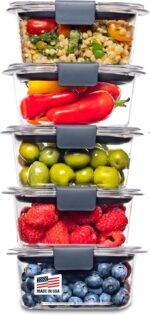 Rubbermaid Brilliance Food Storage Container, Large, 9.6 Cup, Clear 2024351 (Pack of 2) - Image 45