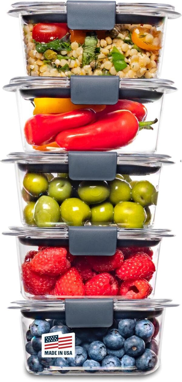 Rubbermaid Brilliance Food Storage Container, Large, 9.6 Cup, Clear 2024351 (Pack of 2) - Image 45