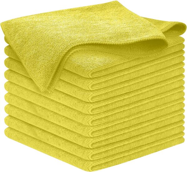 USANOOKS Microfiber Cleaning Cloth Grey - 12 Pcs (12.5"x12.5") - High Performance - 1200 Washes, Ultra Absorbent Microfiber Towel Weave Grime & Liquid for Streak-Free Mirror Shine - Car Washing Cloth - Image 82