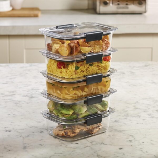 Rubbermaid Brilliance Food Storage Container, Large, 9.6 Cup, Clear 2024351 (Pack of 2) - Image 76